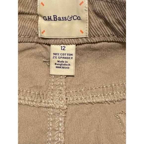 G.H.Bass & Co. Corduroy skirt size: 12 Color: Tan - Picture 7 of 8